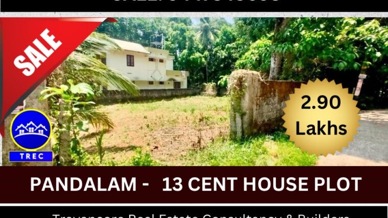 13 CENT RESIDENTIAL PLOT FOR SALE AT PANDALAM