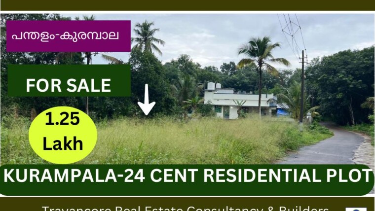 24 Cent Residential Plot For Sale at Near Pandalam-Kurampala Bodhi Junction